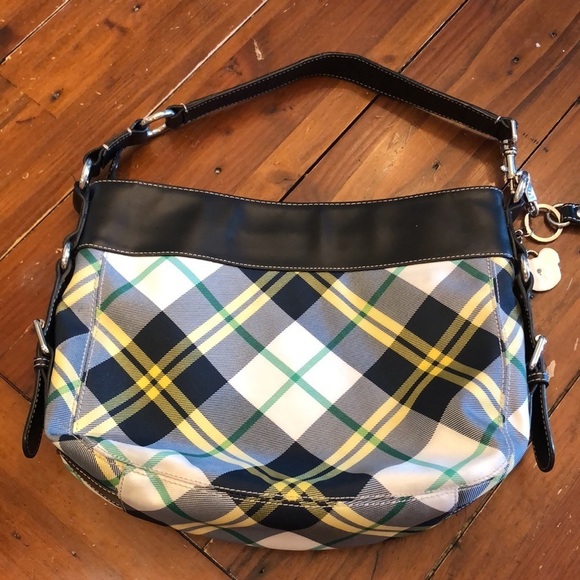 Teenie weenie plaid shoulder purse &  keychain. - Picture 5 of 12